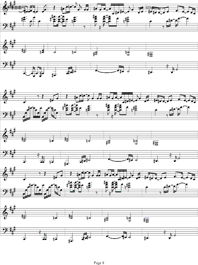 HealtheWorld-四手联弹-MichealJackson(钢琴谱)8