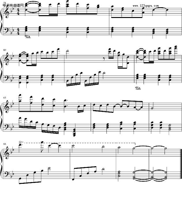 冰雪中的泪-~无限~(钢琴谱)5