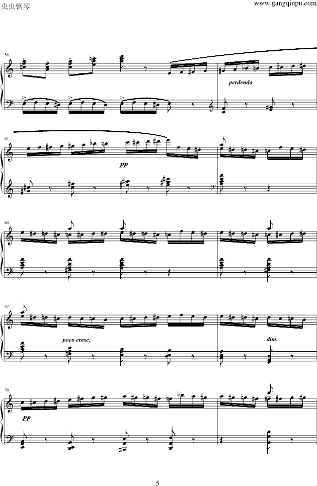 大黄蜂飞行-fantasy.j版(钢琴谱)5