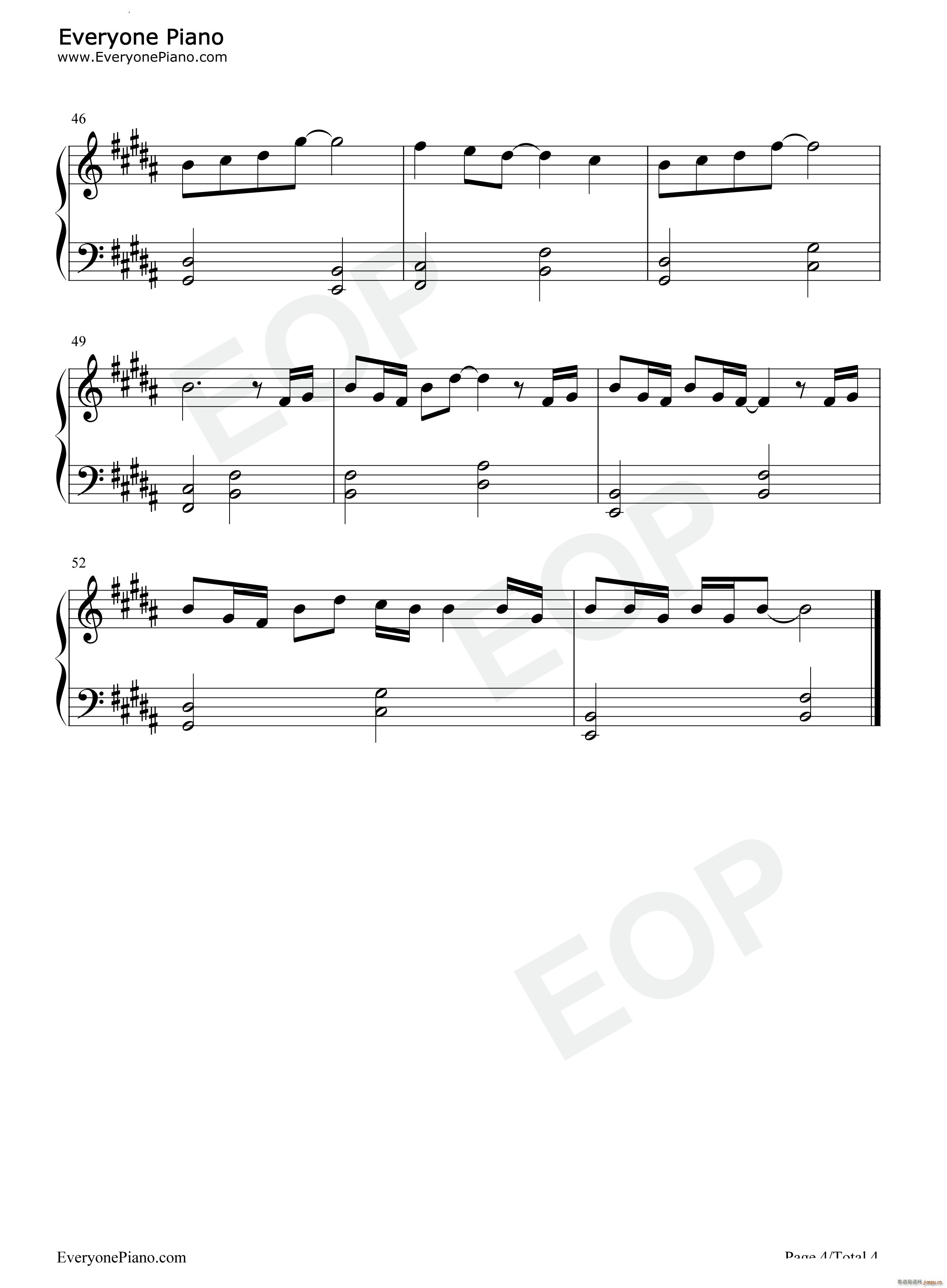 你的简单版(钢琴谱)5