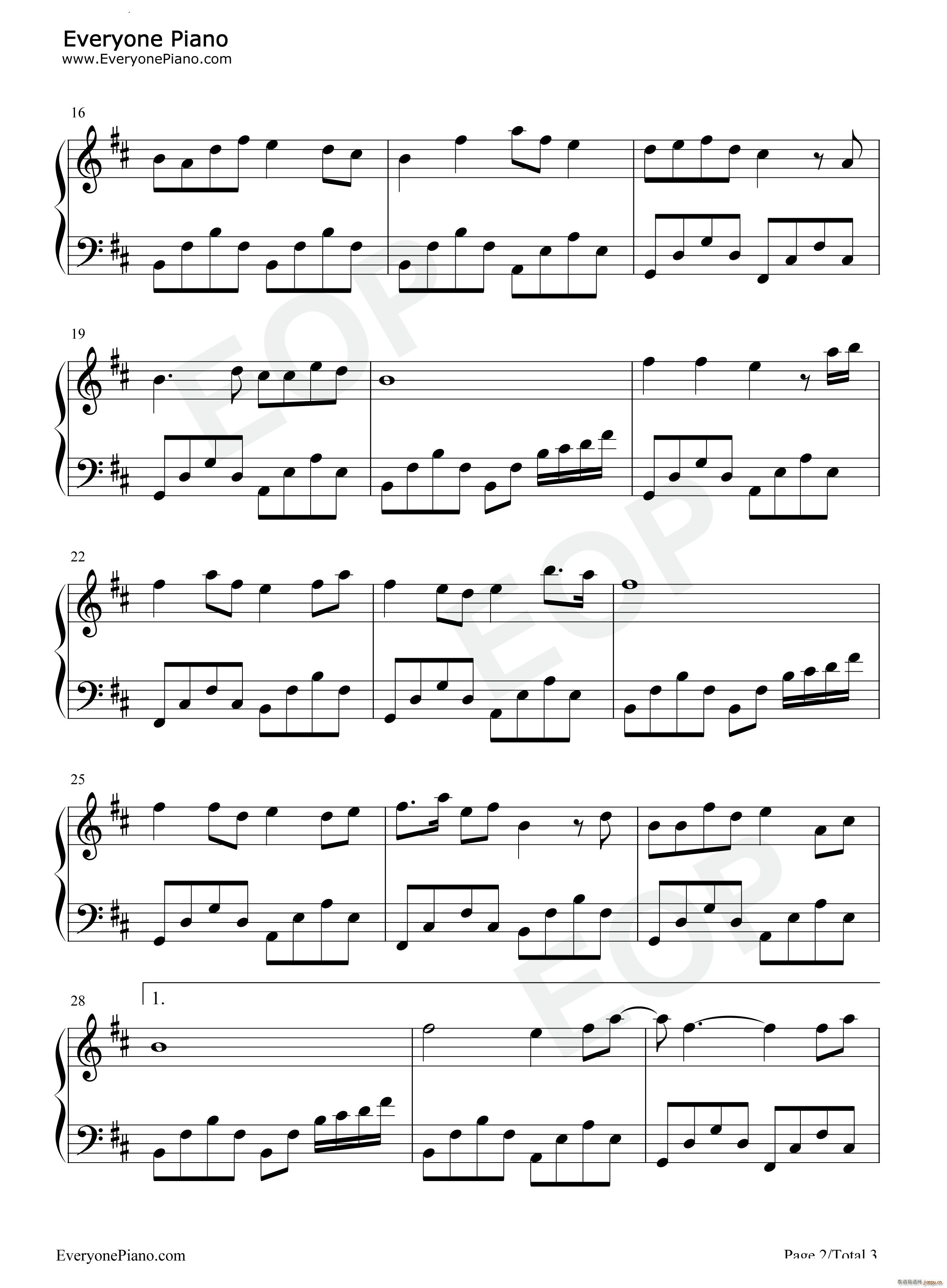 天龙八部(钢琴谱)3