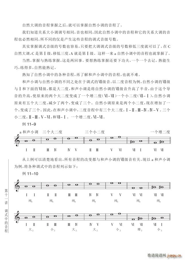 其他 第11讲调式中的音程第1节第124页什么是调式中的音程(十字及以上)1