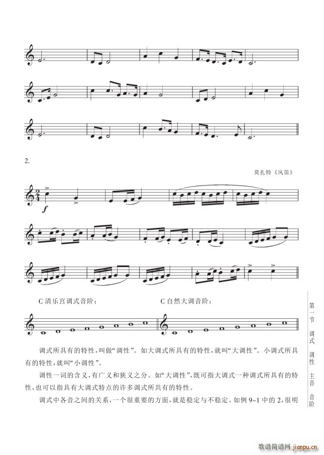 其他 第9讲调式第1节第95页调式调性主音音阶(十字及以上)1