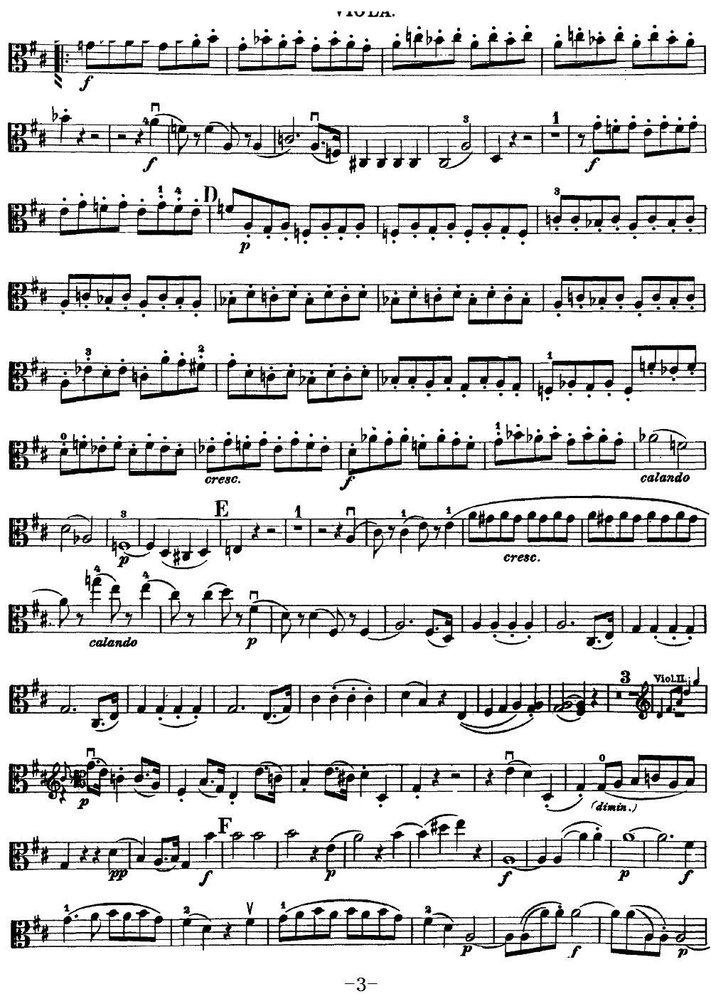 Mozart Quartet No 20 in D Major K 499 Viola(十字及以上)3