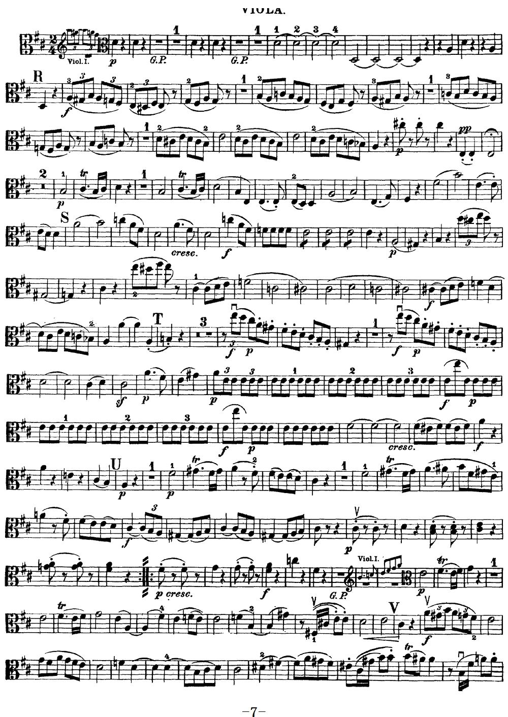 Mozart Quartet No 20 in D Major K 499 Viola(十字及以上)7