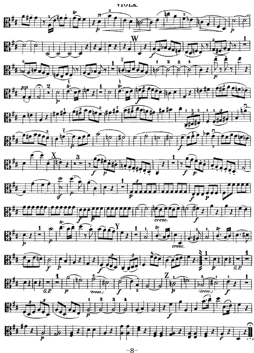 Mozart Quartet No 20 in D Major K 499 Viola(十字及以上)8
