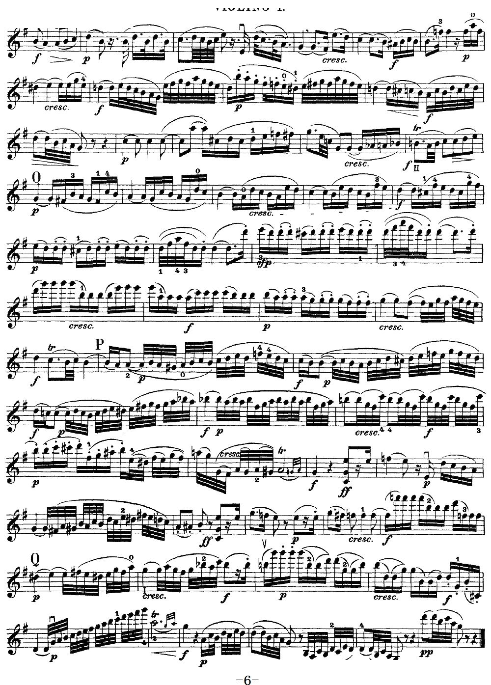 Mozart Quartet No 20 in D Major K 499 Violin 1(十字及以上)6