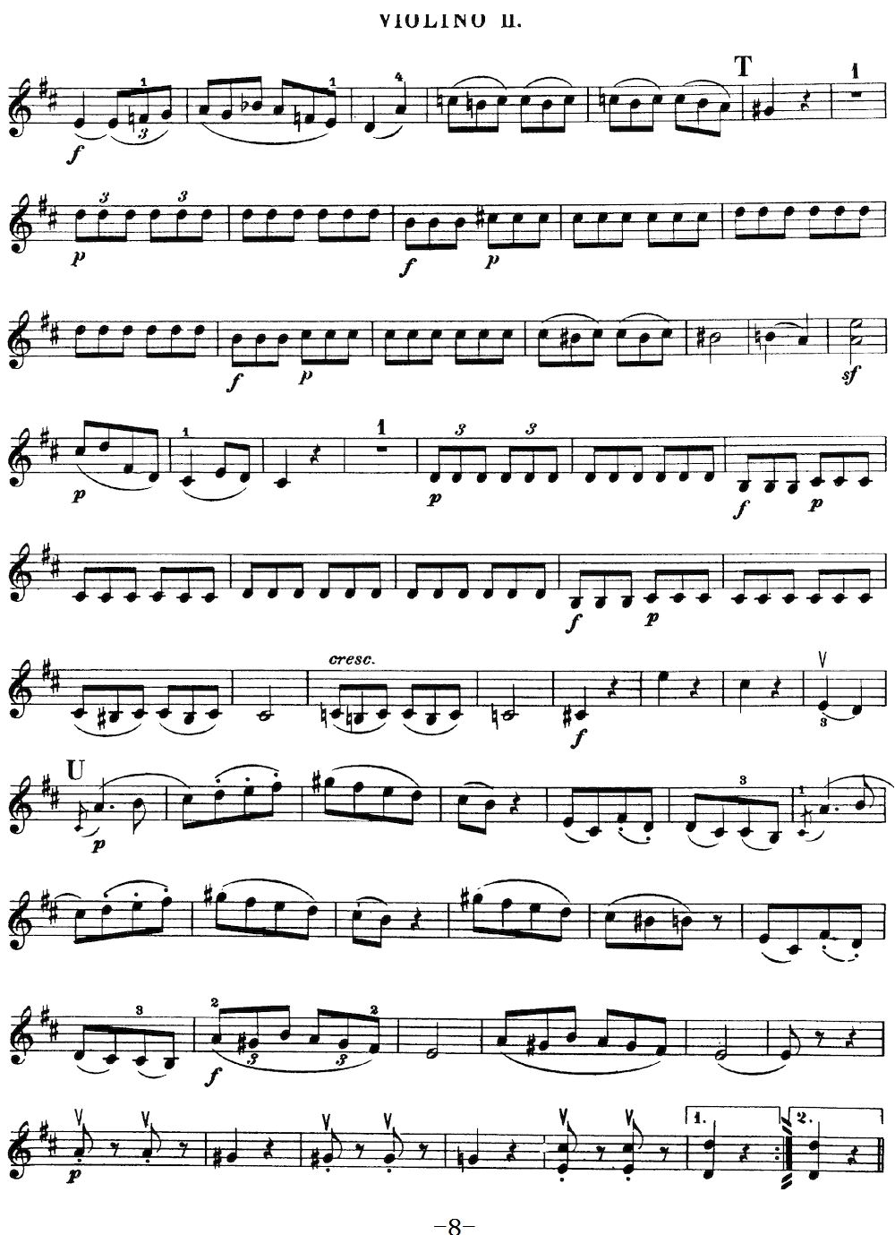 Mozart Quartet No 20 in D Major K 499 Violin 2(十字及以上)1