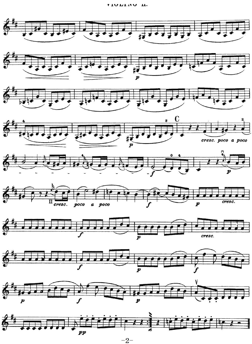 Mozart Quartet No 20 in D Major K 499 Violin 2(十字及以上)5