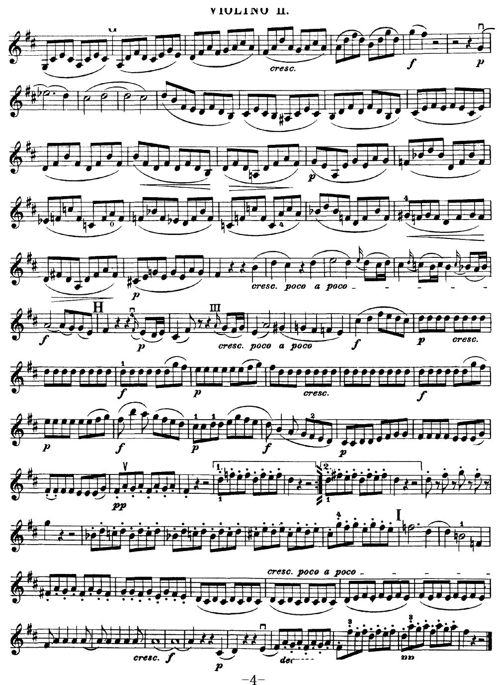 Mozart Quartet No 20 in D Major K 499 Violin 2(十字及以上)7