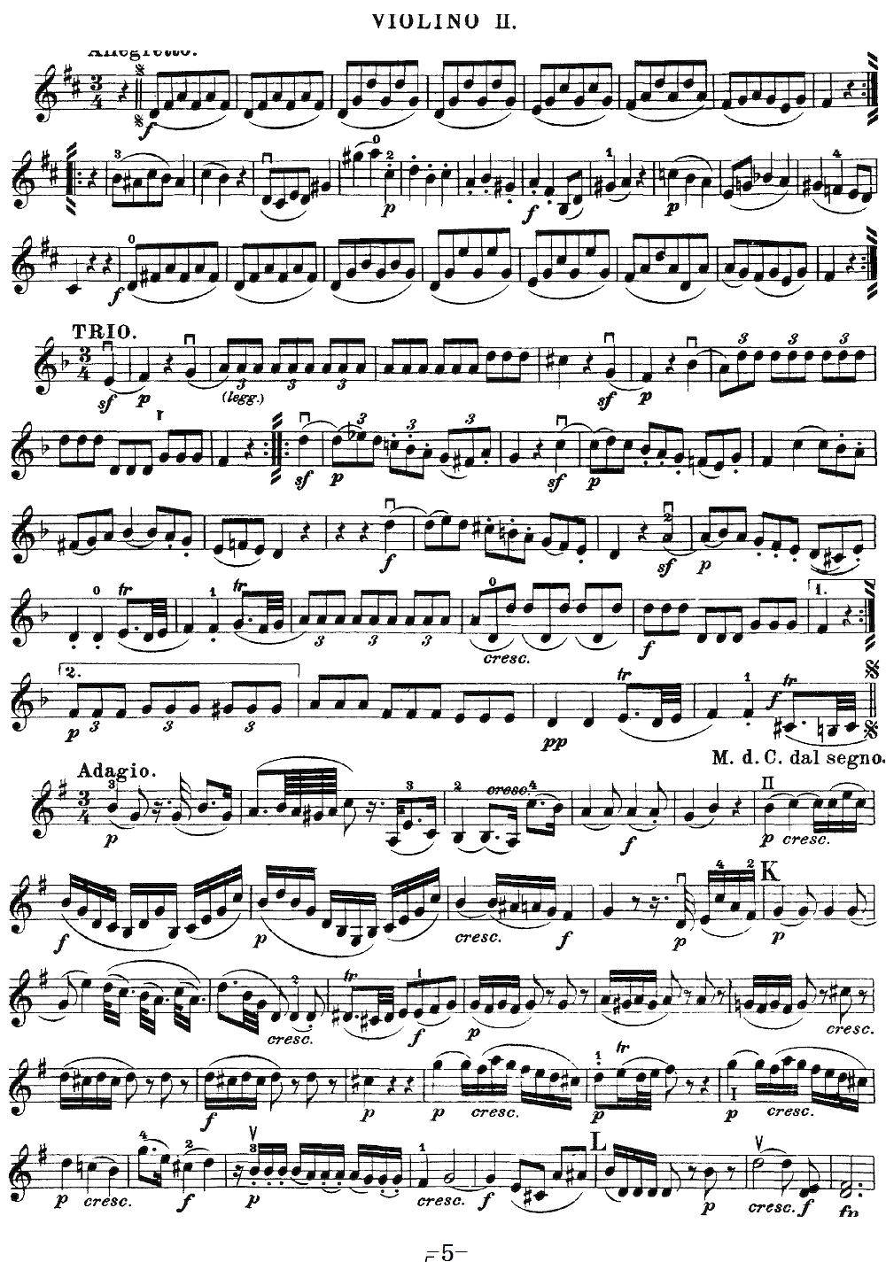 Mozart Quartet No 20 in D Major K 499 Violin 2(十字及以上)8