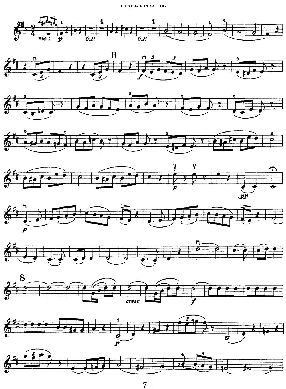Mozart Quartet No 20 in D Major K 499 Violin 2(十字及以上)10