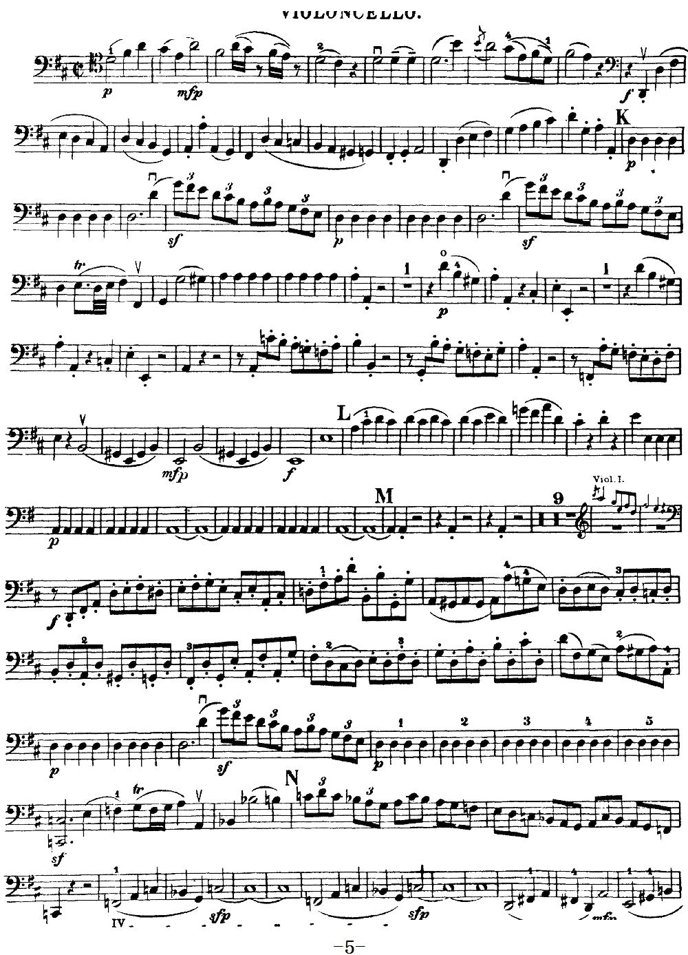 Mozart Quartet No 21 in D Major K 575 Cello(十字及以上)5