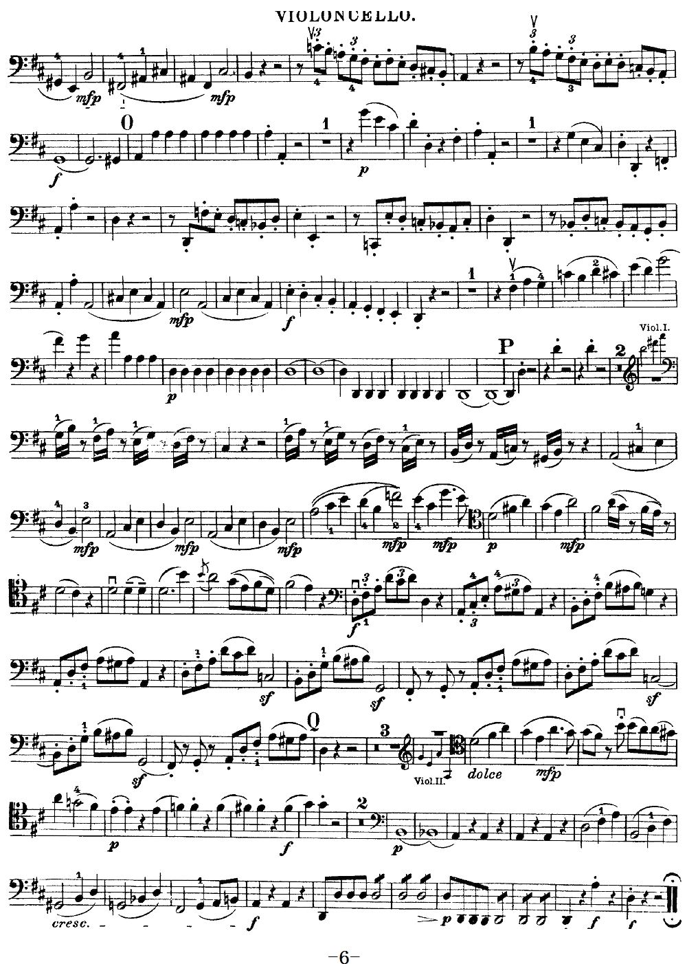 Mozart Quartet No 21 in D Major K 575 Cello(十字及以上)6