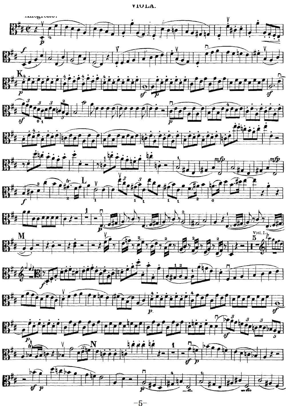 Mozart Quartet No 21 in D Major K 575 Viola(十字及以上)5