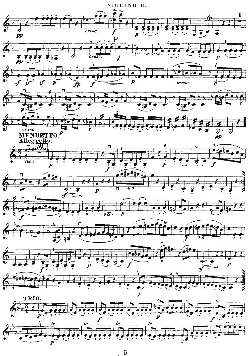 Mozart Quartet No 19 in C Major K 465 Violin 2(十字及以上)5
