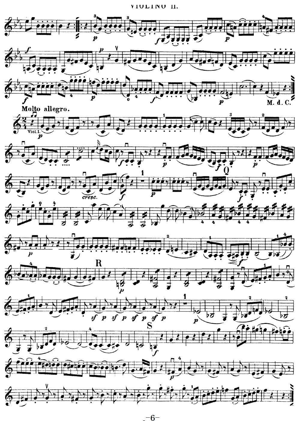 Mozart Quartet No 19 in C Major K 465 Violin 2(十字及以上)6