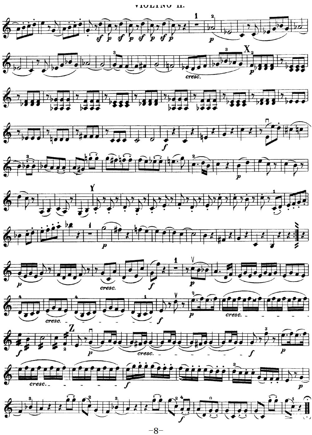 Mozart Quartet No 19 in C Major K 465 Violin 2(十字及以上)8