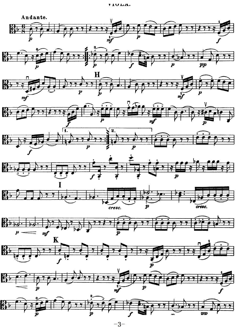Mozart Quartet No 15 in D Minor K 421 Viola(十字及以上)3