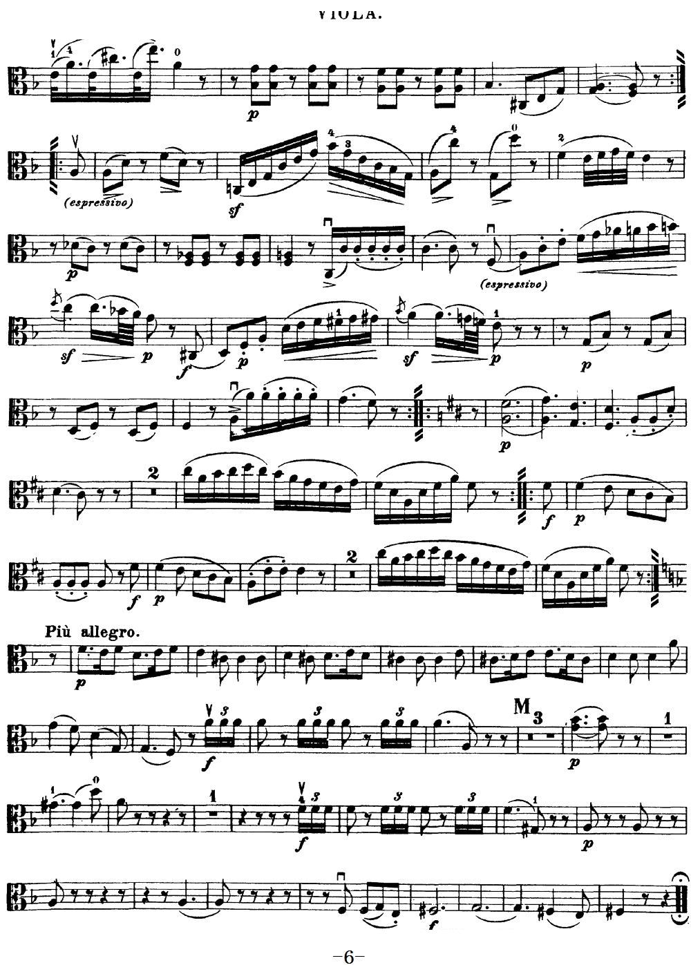 Mozart Quartet No 15 in D Minor K 421 Viola(十字及以上)6