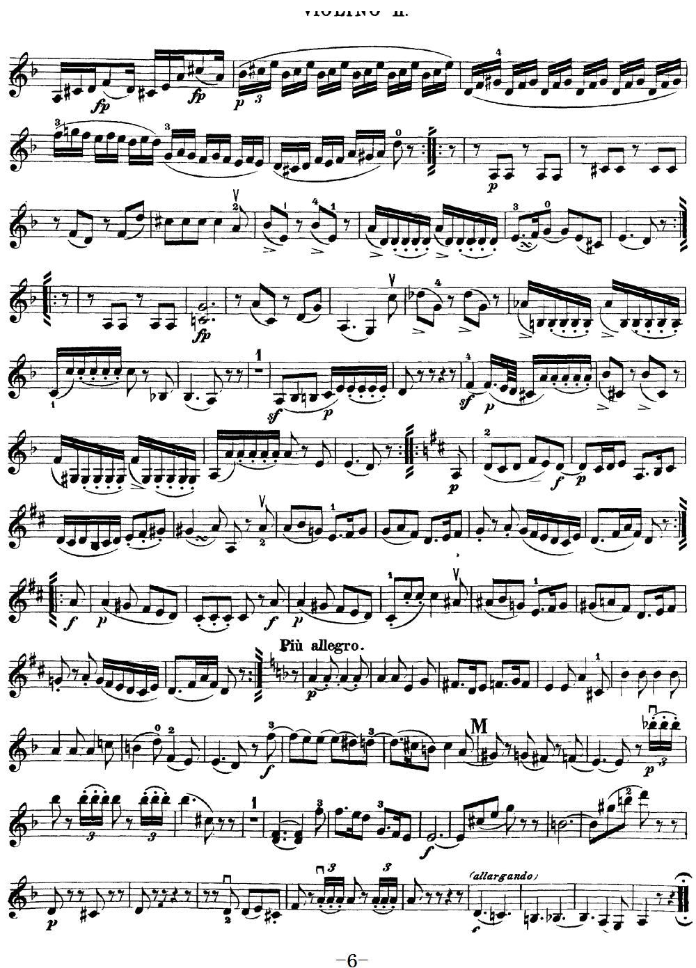 Mozart Quartet No 15 in D Minor K 421 Violin 2(十字及以上)6