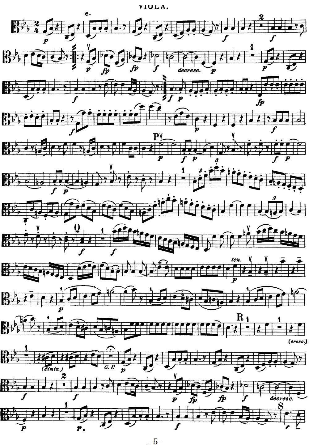 Mozart Quartet No 16 in Eb Major K 428 Viola(十字及以上)5