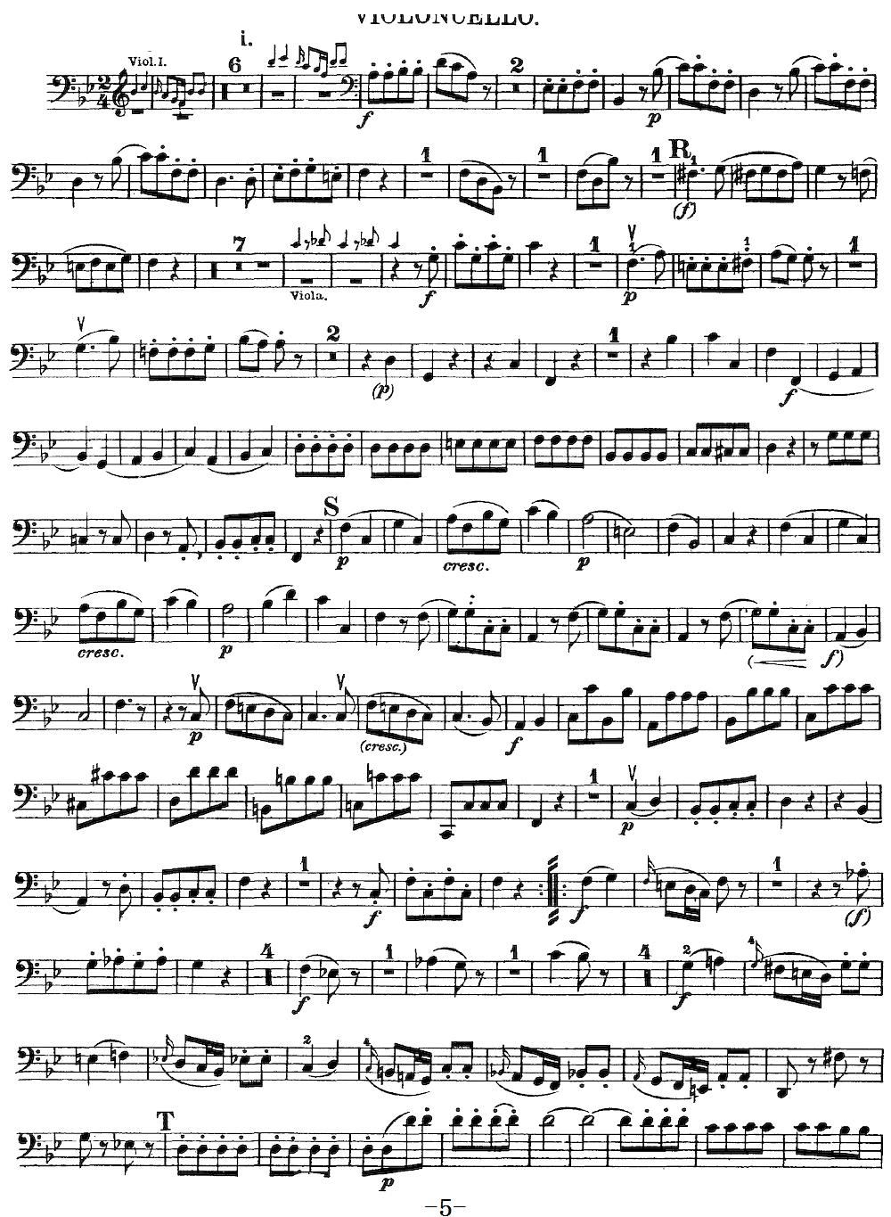 Mozart Quartet No 17 in Bb Major K 458 Cello(十字及以上)5