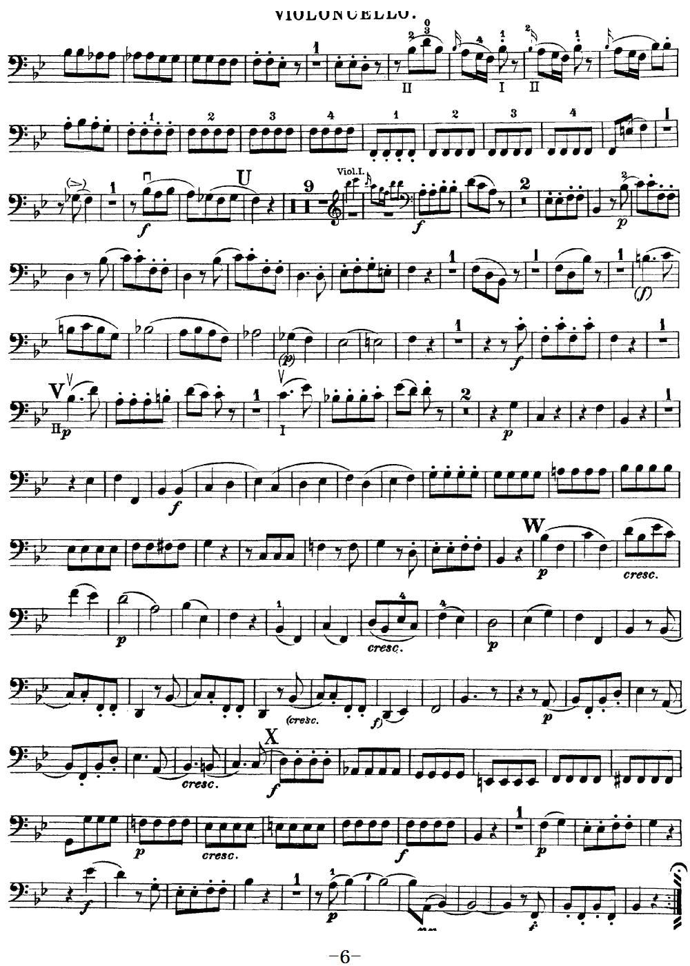 Mozart Quartet No 17 in Bb Major K 458 Cello(十字及以上)6