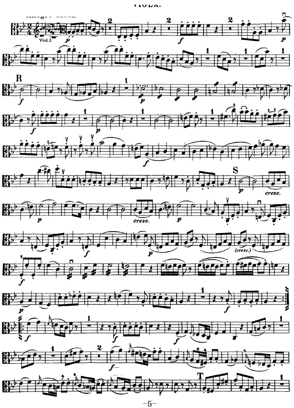 Mozart Quartet No 17 in Bb Major K 458 Viola(十字及以上)5