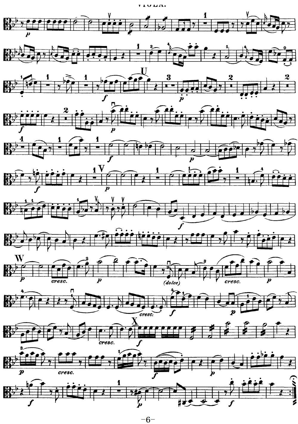 Mozart Quartet No 17 in Bb Major K 458 Viola(十字及以上)6