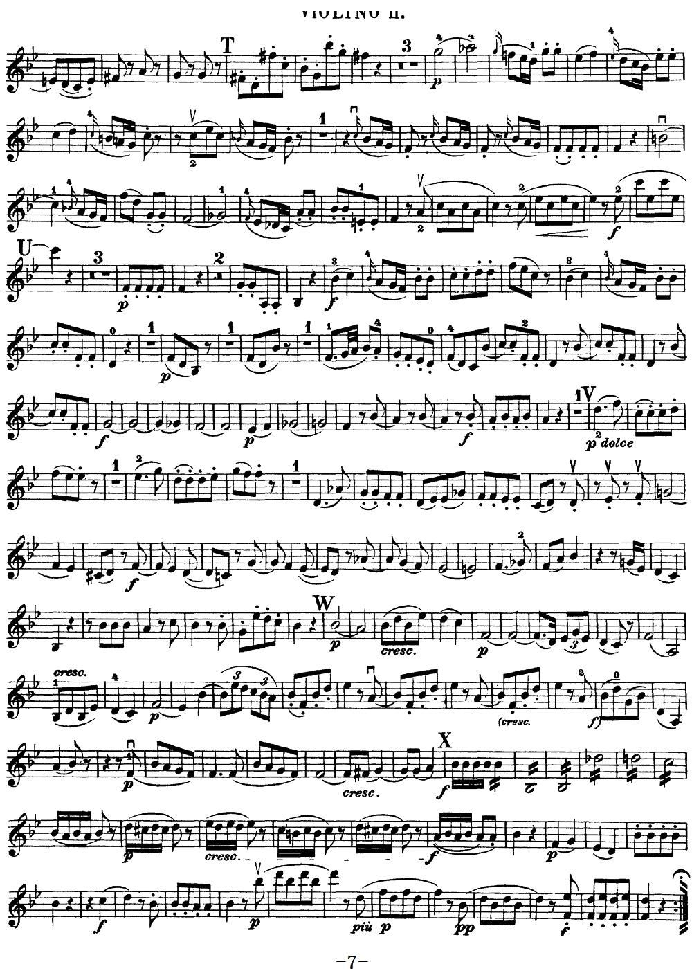 Mozart Quartet No 17 in Bb Major K 458 Violin 2(十字及以上)7