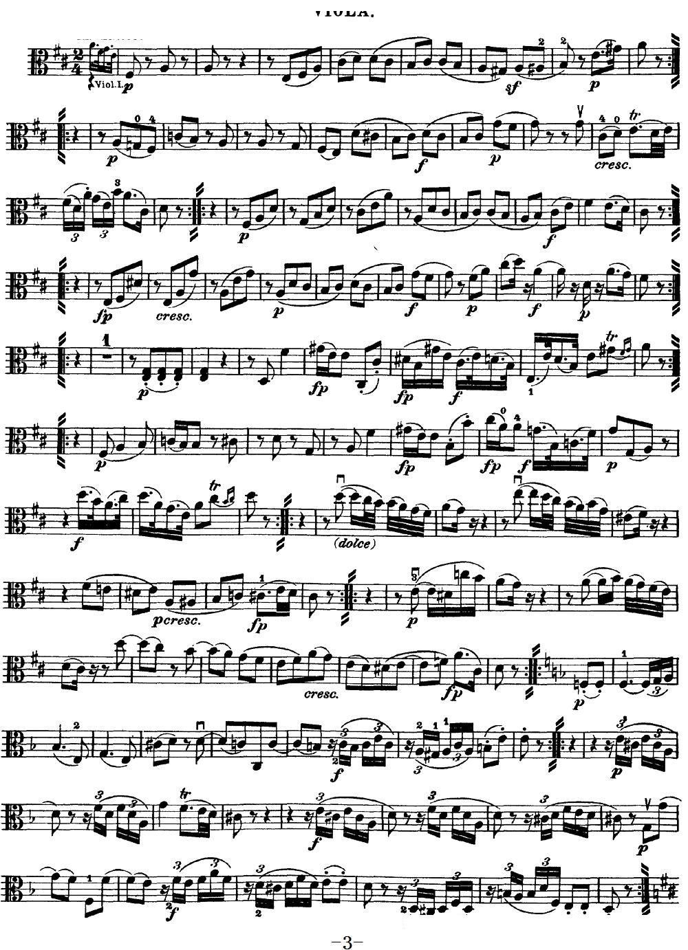 Mozart Quartet No 18 in A Major K 464 Viola(十字及以上)3