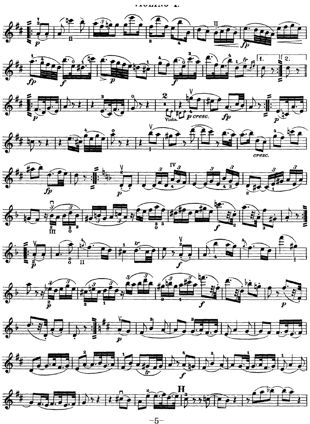 Mozart Quartet No 18 in A Major K 464 Violin 1(十字及以上)5