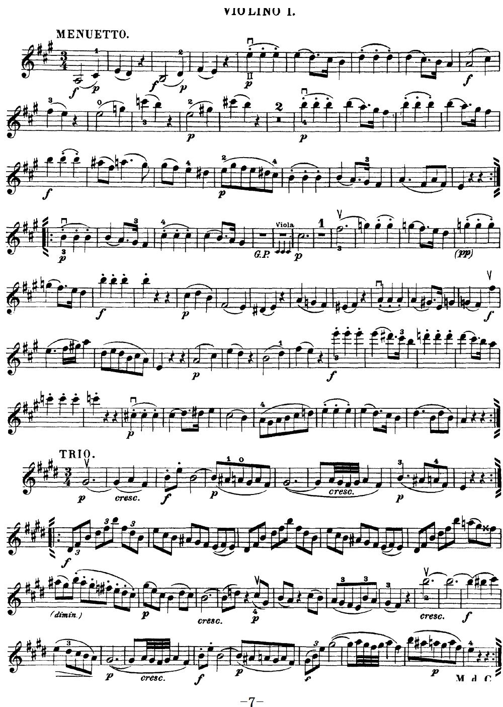 Mozart Quartet No 18 in A Major K 464 Violin 1(十字及以上)7