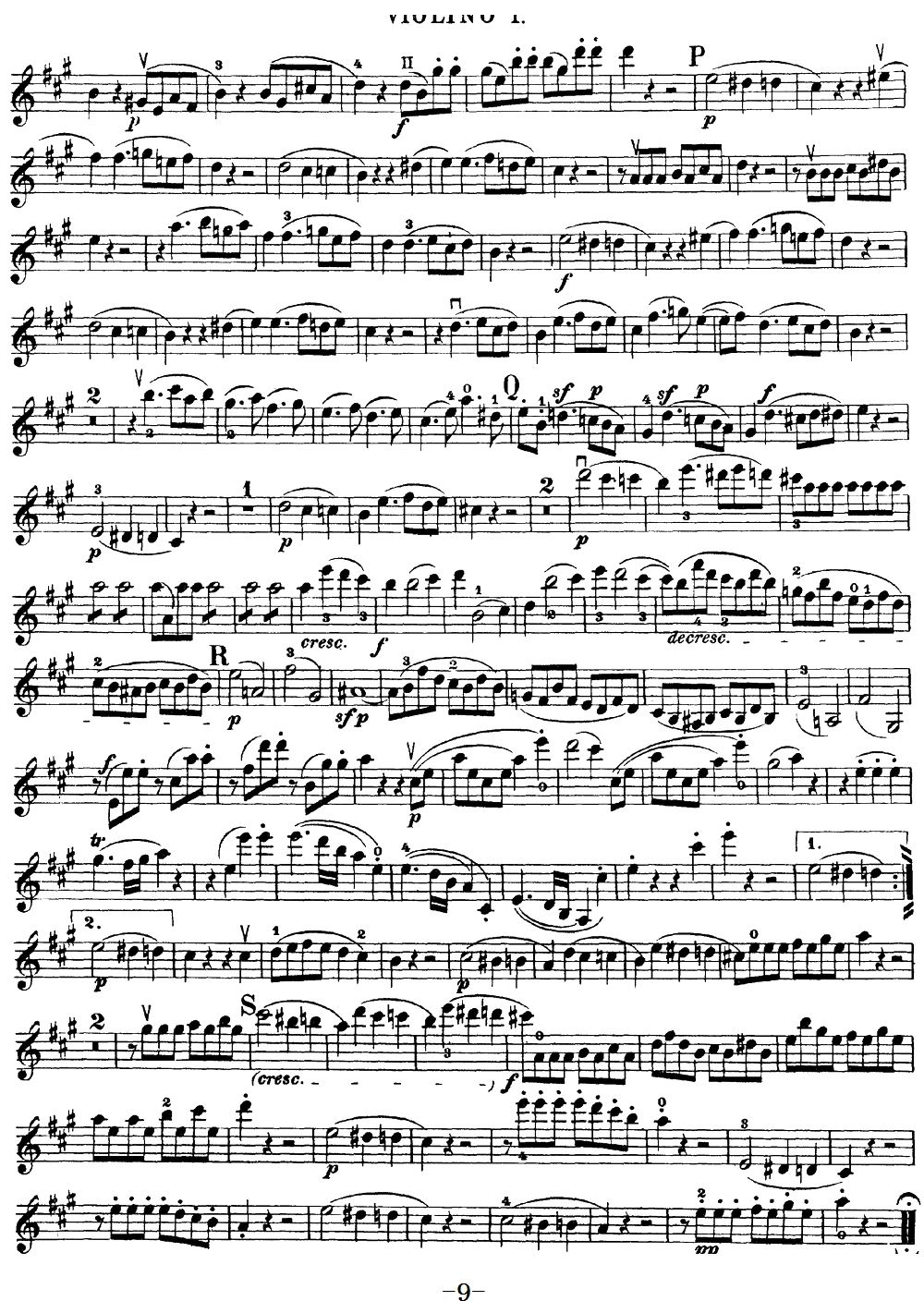 Mozart Quartet No 18 in A Major K 464 Violin 1(十字及以上)9
