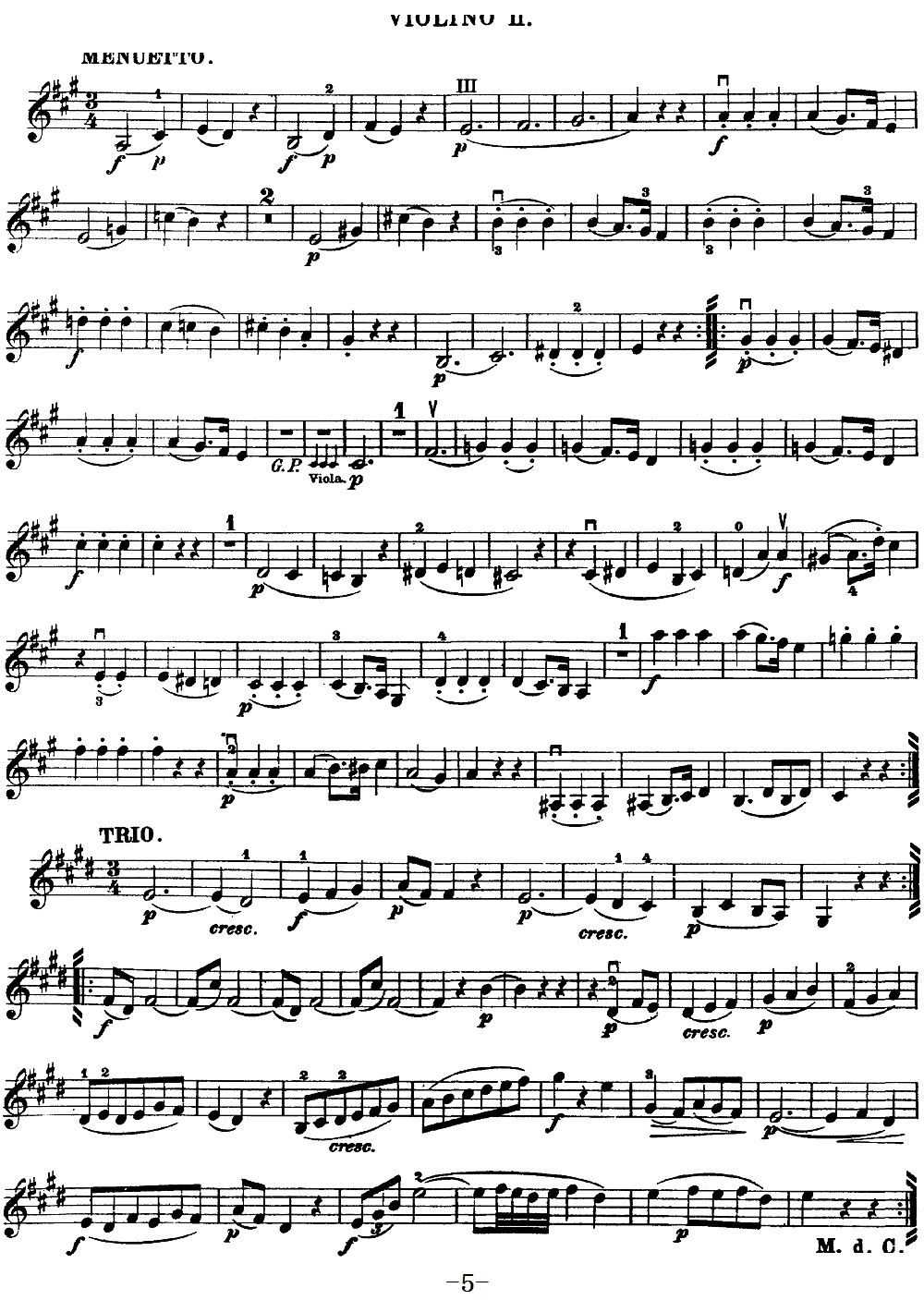 Mozart Quartet No 18 in A Major K 464 Violin 2(十字及以上)5