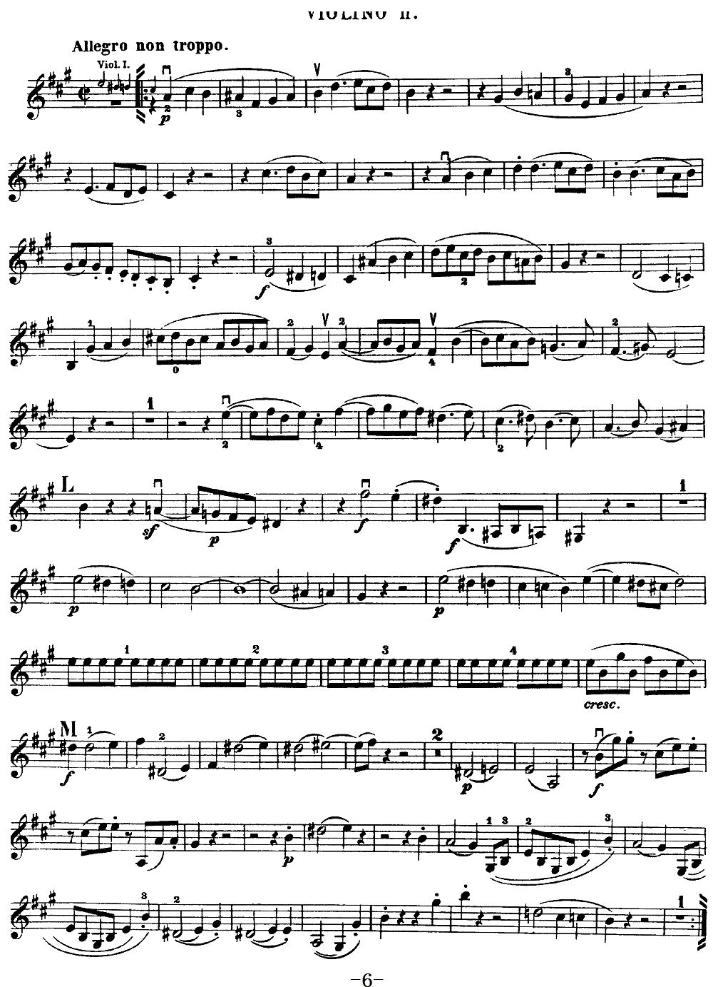 Mozart Quartet No 18 in A Major K 464 Violin 2(十字及以上)6
