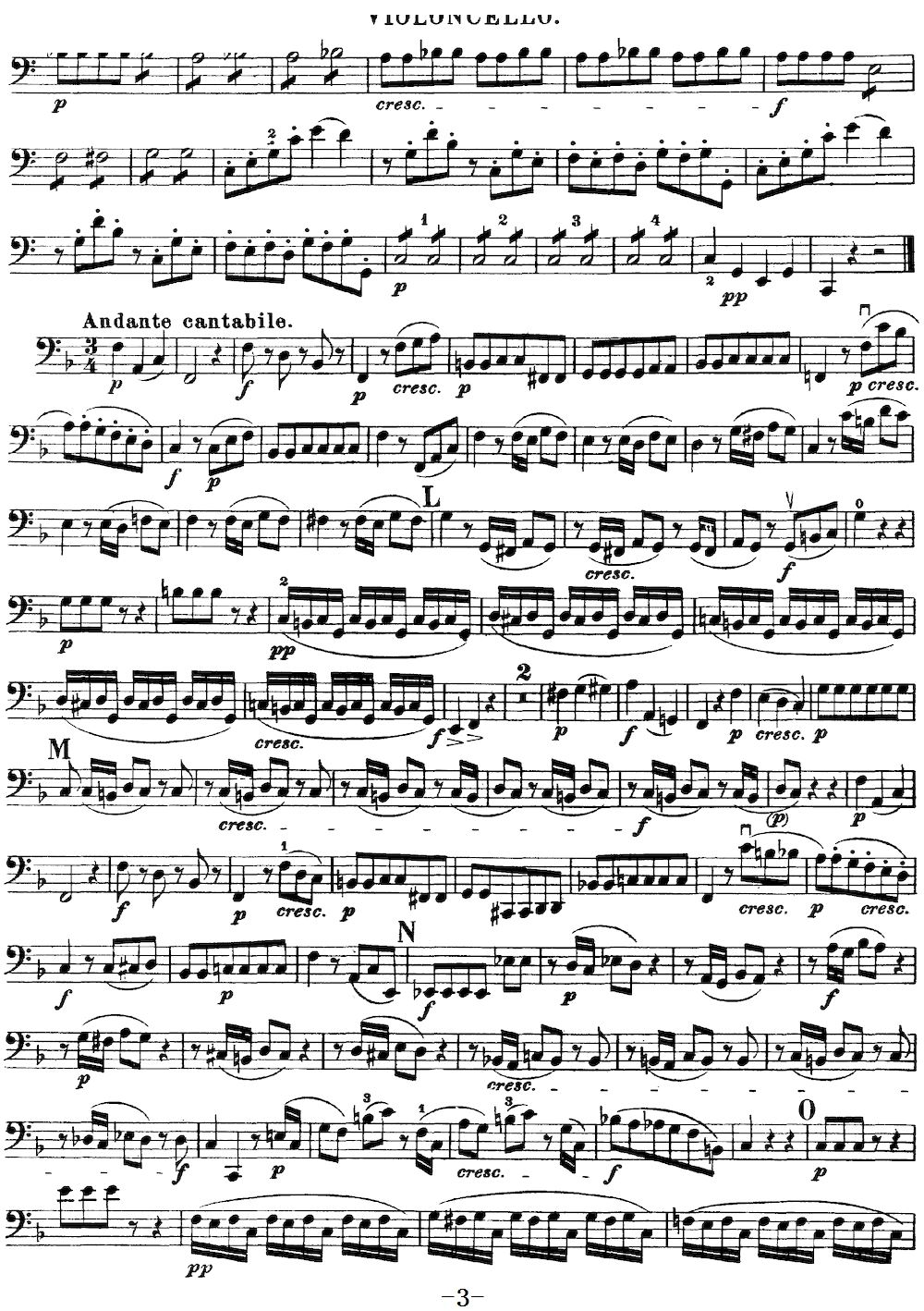 Mozart Quartet No 19 in C Major K 465 Cello(十字及以上)3