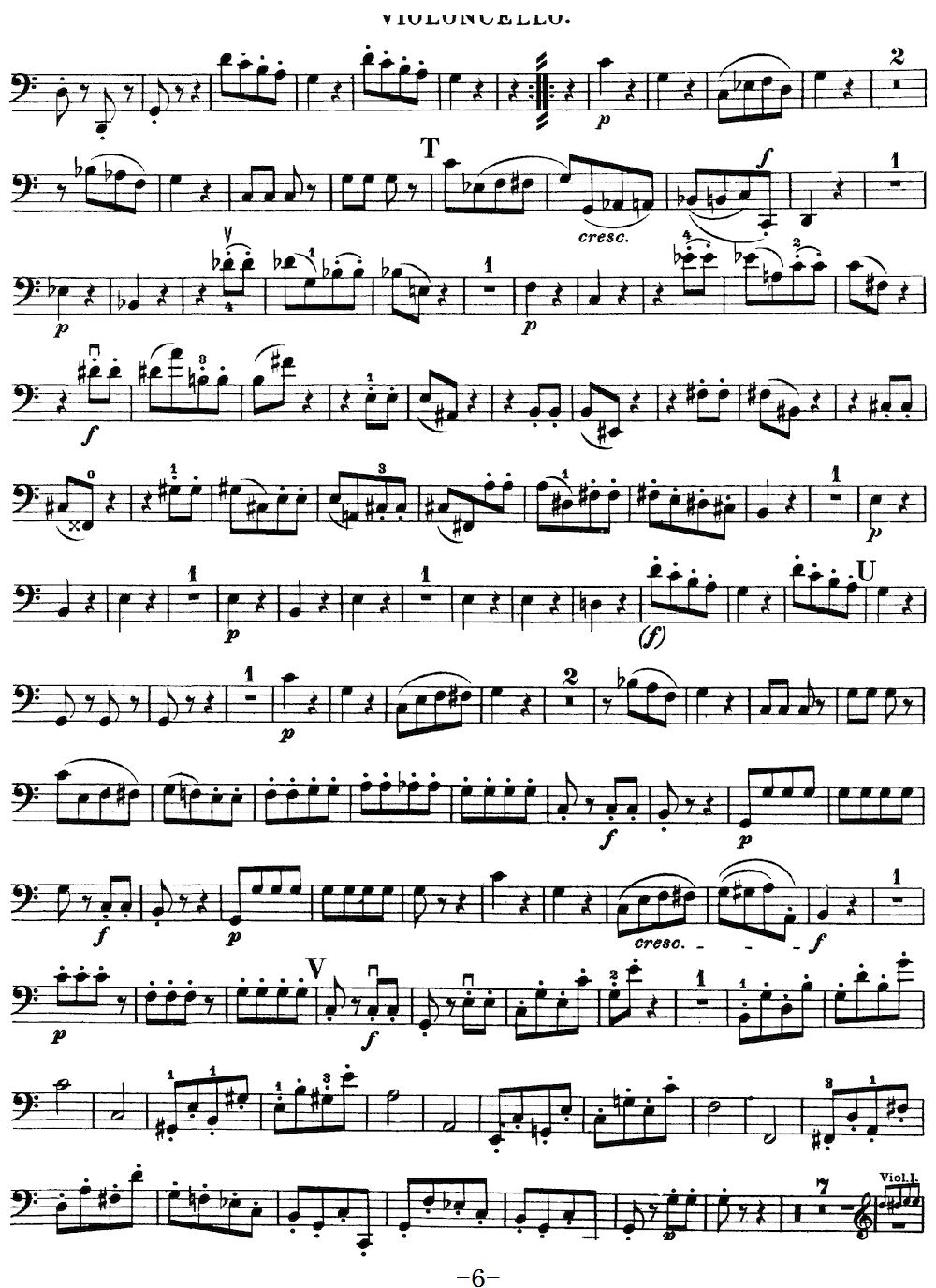 Mozart Quartet No 19 in C Major K 465 Cello(十字及以上)6