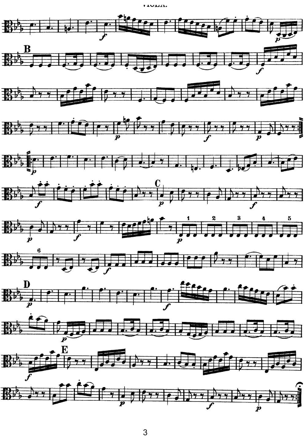 Mozart Quartet No 11 in Eb Major K 171 Viola(十字及以上)3