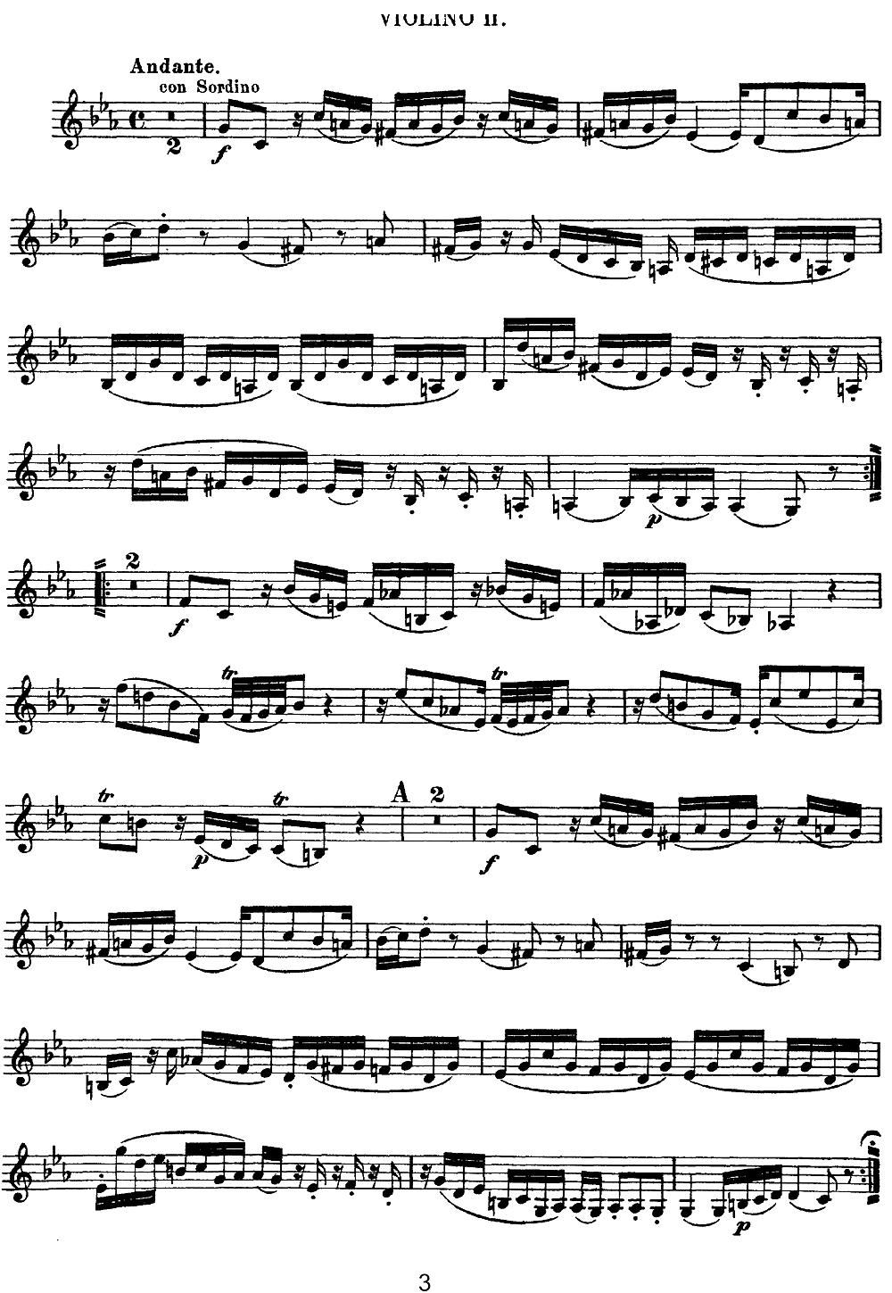 Mozart Quartet No 11 in Eb Major K 171 Violin 2(十字及以上)3