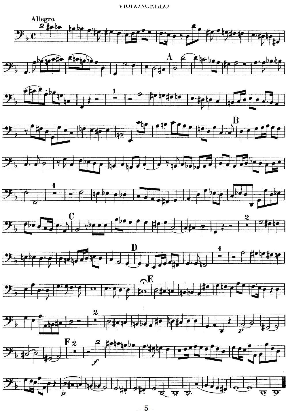 Mozart Quartet No 13 in D Minor K 173 Cello(十字及以上)5