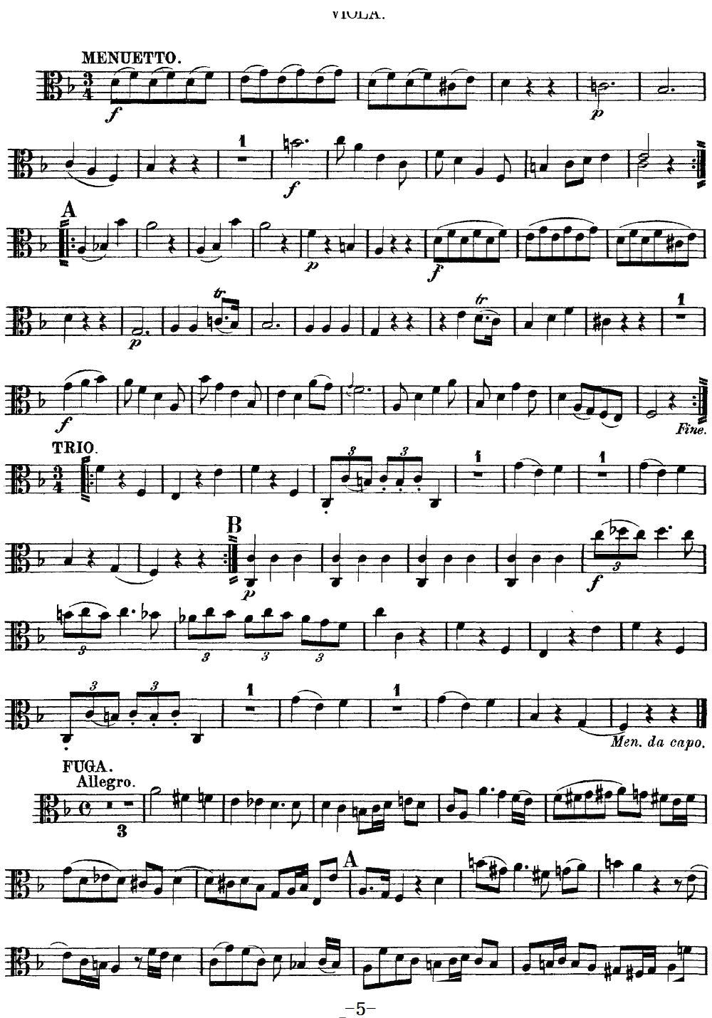 Mozart Quartet No 13 in D Minor K 173 Viola(十字及以上)5