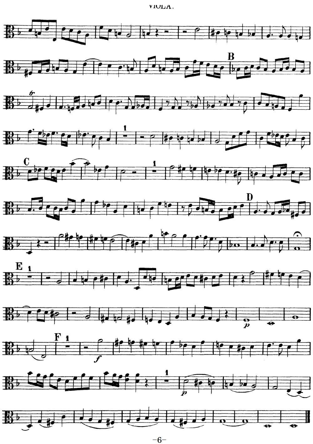 Mozart Quartet No 13 in D Minor K 173 Viola(十字及以上)6