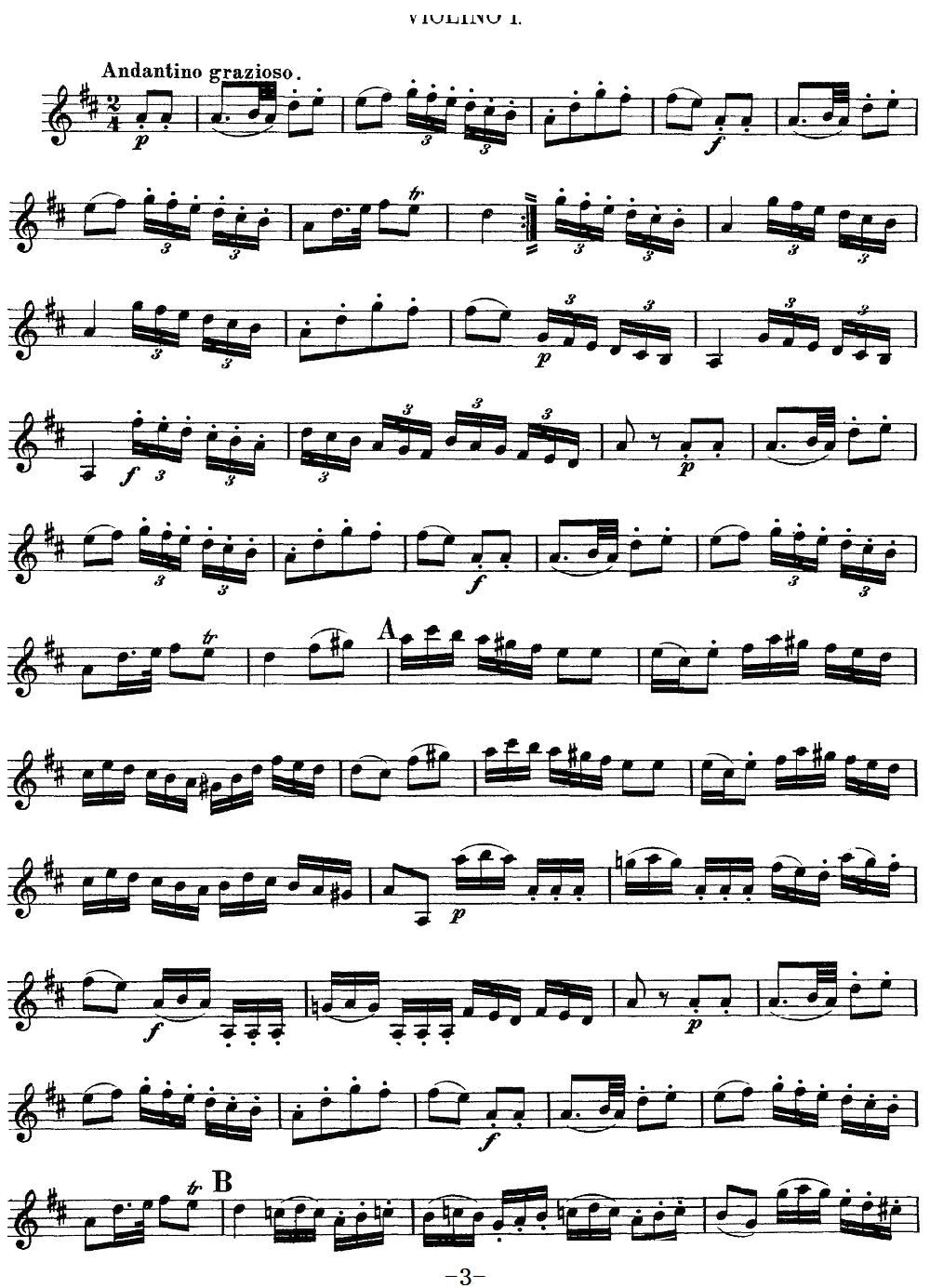Mozart Quartet No 13 in D Minor K 173 Violin 1(十字及以上)3
