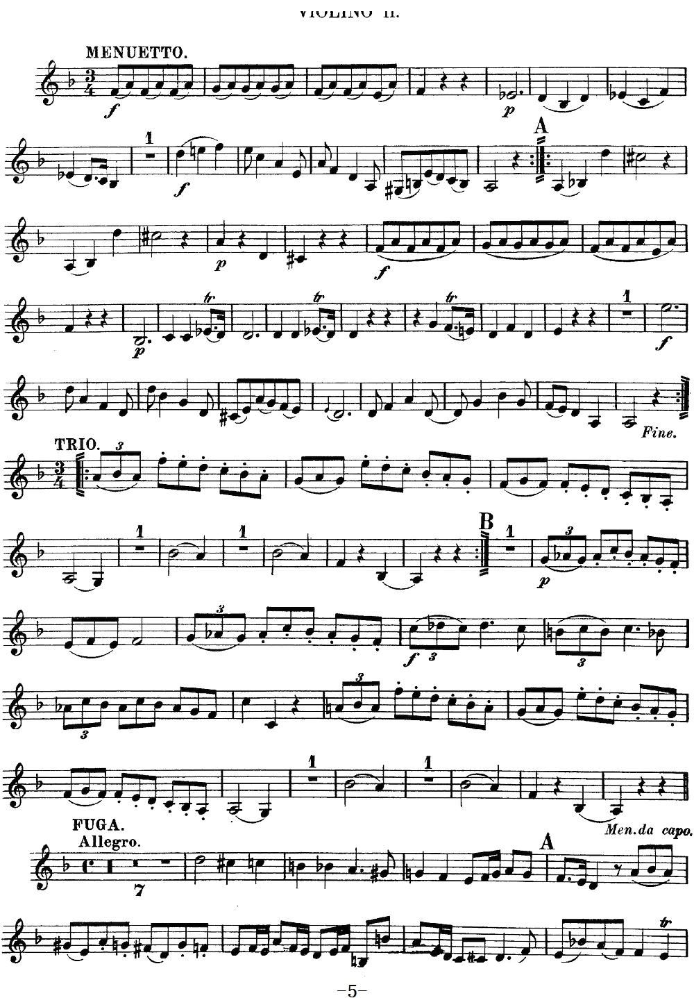 Mozart Quartet No 13 in D Minor K 173 Violin 2(十字及以上)5