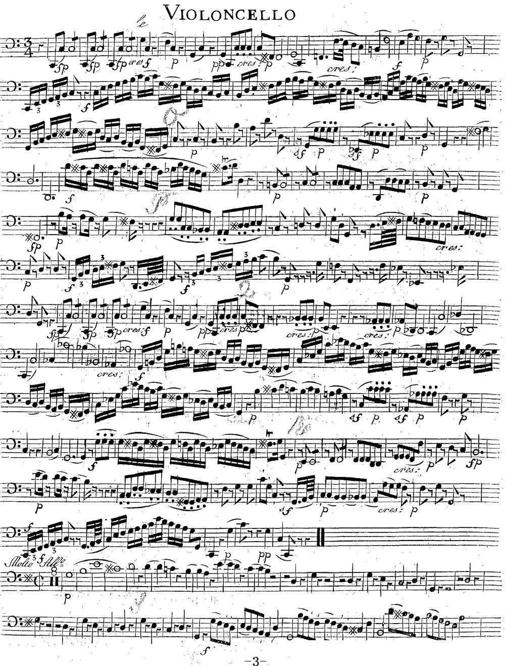 Mozart Quartet No 14 in G Major K 387 Cello(十字及以上)3