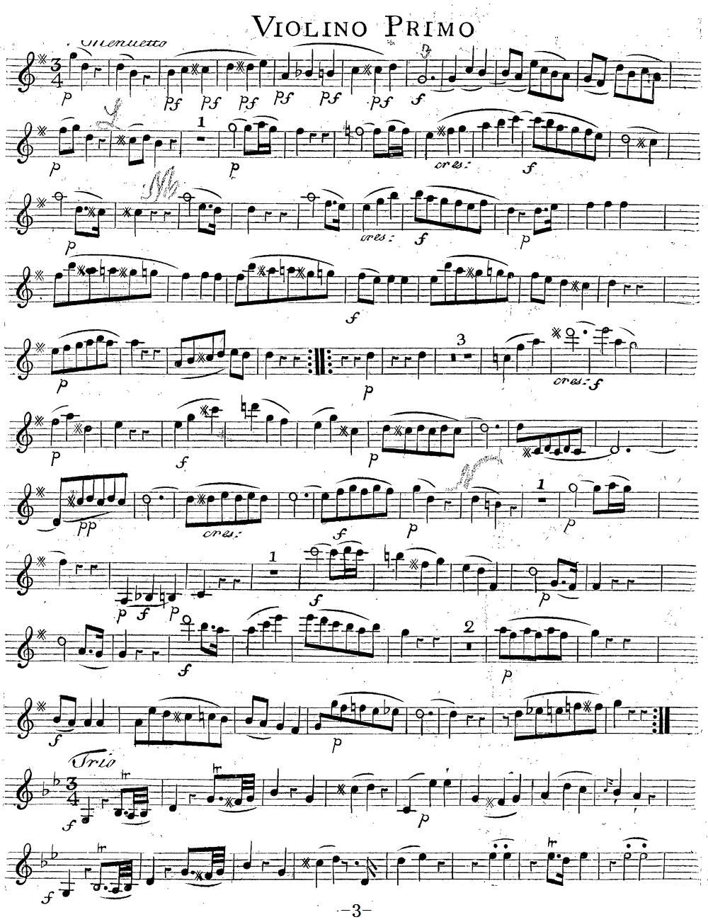 Mozart Quartet No 14 in G Major K 387 Violin 1(十字及以上)3