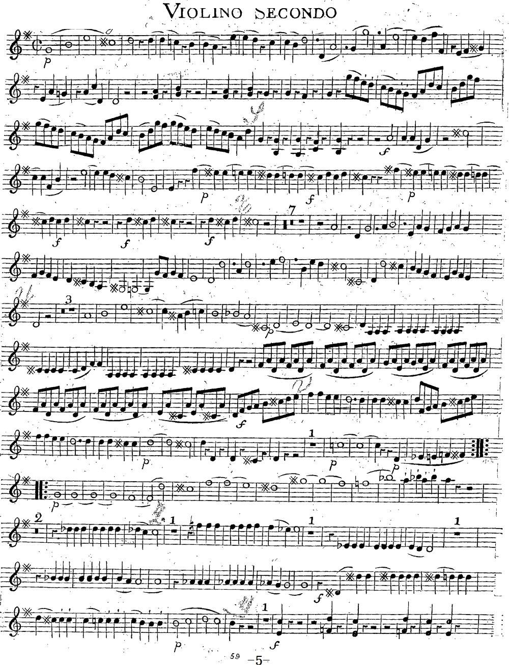 Mozart Quartet No 14 in G Major K 387 Violin 2(十字及以上)5