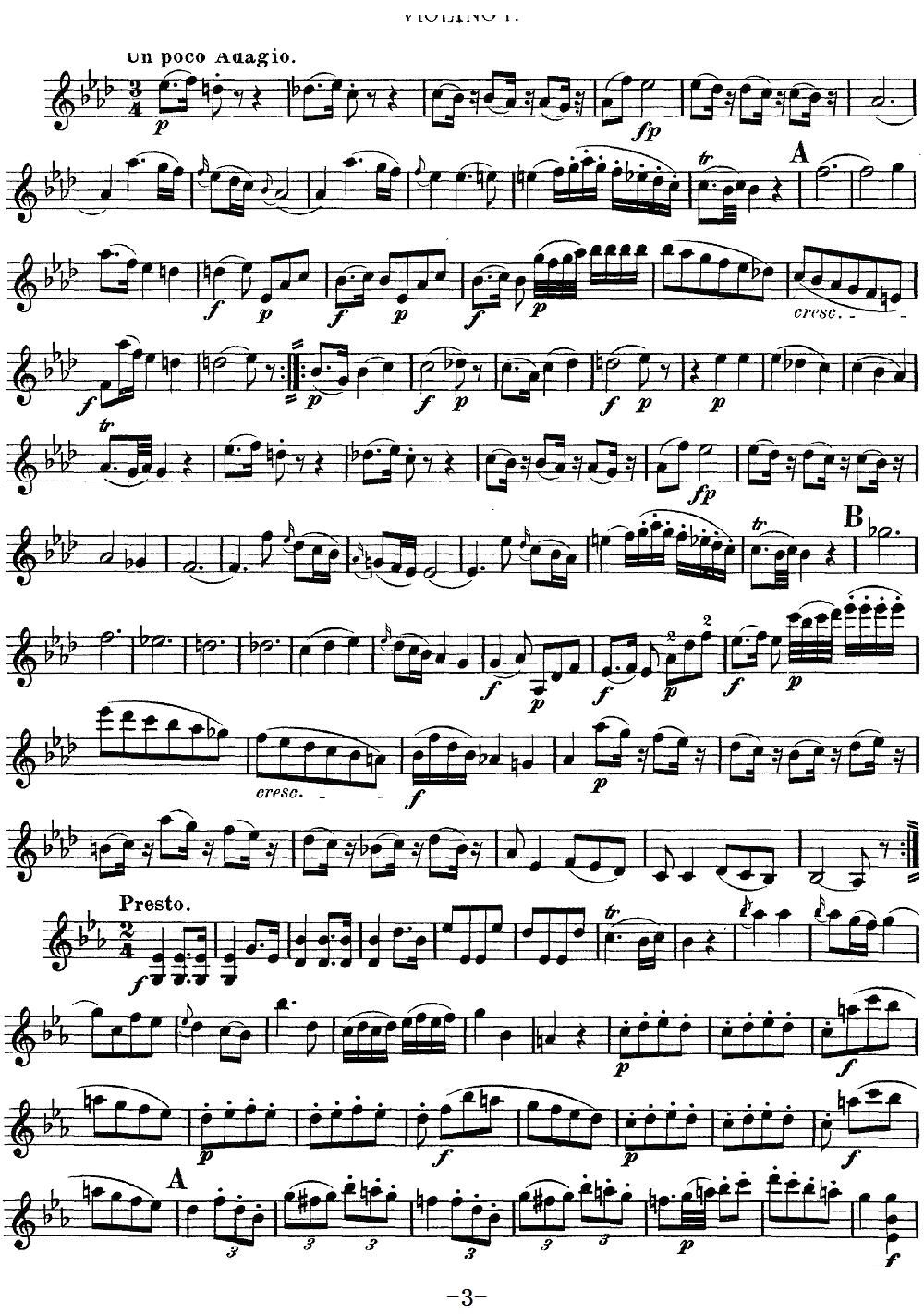 Mozart Quartet No 7 in Eb Major K 160 Violin 1(十字及以上)3